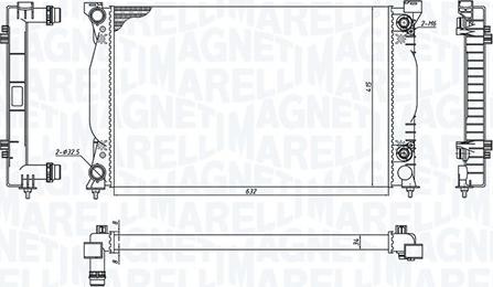 Magneti Marelli 350213196600 - Радіатор, охолодження двигуна autozip.com.ua