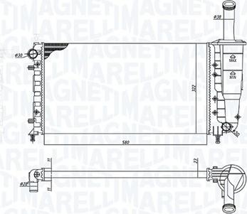 Magneti Marelli 350213196000 - Радіатор, охолодження двигуна autozip.com.ua