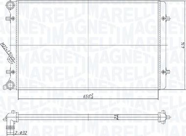 Magneti Marelli 350213190800 - Радіатор, охолодження двигуна autozip.com.ua