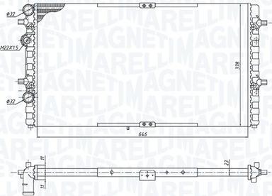 Magneti Marelli 350213191400 - Радіатор, охолодження двигуна autozip.com.ua