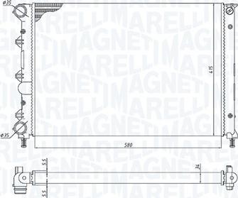 Magneti Marelli 350213198400 - Радіатор, охолодження двигуна autozip.com.ua