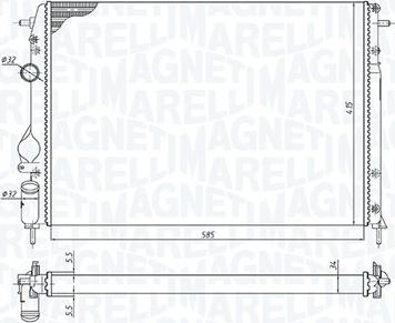 Magneti Marelli 350213198500 - Радіатор, охолодження двигуна autozip.com.ua