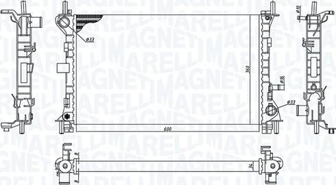Magneti Marelli 350213198100 - Радіатор, охолодження двигуна autozip.com.ua