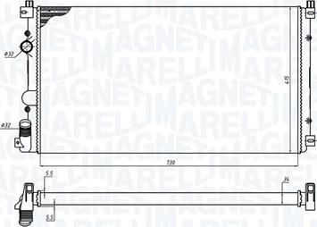 Magneti Marelli 350213198800 - Радіатор, охолодження двигуна autozip.com.ua