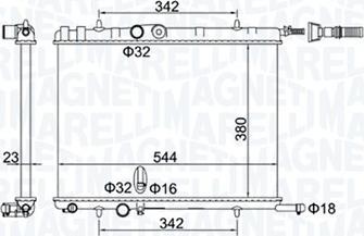 Magneti Marelli 350213193400 - Радіатор, охолодження двигуна autozip.com.ua