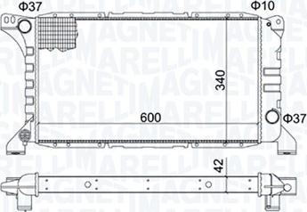 Magneti Marelli 350213193500 - Радіатор, охолодження двигуна autozip.com.ua