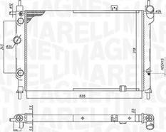 Magneti Marelli 350213193200 - Радіатор, охолодження двигуна autozip.com.ua