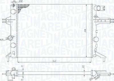 Magneti Marelli 350213192400 - Радіатор, охолодження двигуна autozip.com.ua