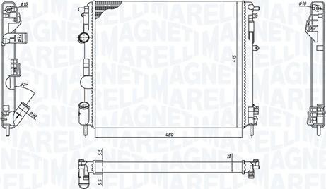 Magneti Marelli 350213192600 - Радіатор, охолодження двигуна autozip.com.ua