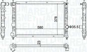 Magneti Marelli 350213192100 - Радіатор, охолодження двигуна autozip.com.ua