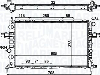 Magneti Marelli 350213192300 - Радіатор, охолодження двигуна autozip.com.ua