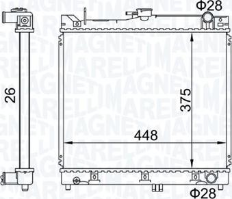 Magneti Marelli 350213192700 - Радіатор, охолодження двигуна autozip.com.ua