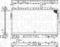 Magneti Marelli 350213197600 - Радіатор, охолодження двигуна autozip.com.ua