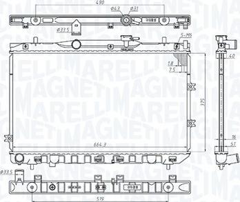 Magneti Marelli 350213197100 - Радіатор, охолодження двигуна autozip.com.ua