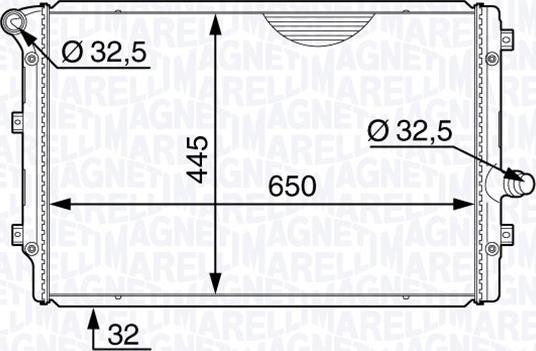 Magneti Marelli 350213144400 - Радіатор, охолодження двигуна autozip.com.ua