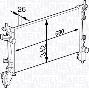 Magneti Marelli 350213141600 - Радіатор, охолодження двигуна autozip.com.ua