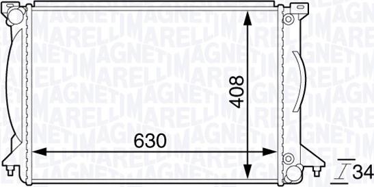 Magneti Marelli 350213143900 - Радіатор, охолодження двигуна autozip.com.ua