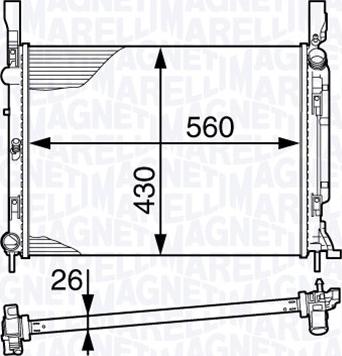 Magneti Marelli 350213142400 - Радіатор, охолодження двигуна autozip.com.ua