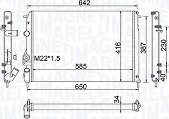 Magneti Marelli 350213159400 - Радіатор, охолодження двигуна autozip.com.ua