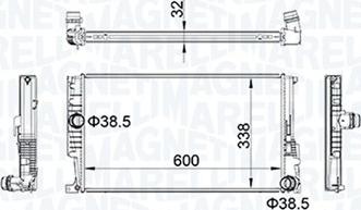 Magneti Marelli 350213159600 - Радіатор, охолодження двигуна autozip.com.ua