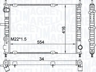 Magneti Marelli 350213154300 - Радіатор, охолодження двигуна autozip.com.ua