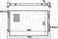 Magneti Marelli 350213156200 - Радіатор, охолодження двигуна autozip.com.ua