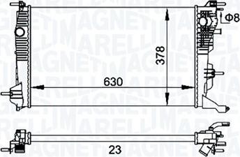 Magneti Marelli 350213158300 - Радіатор, охолодження двигуна autozip.com.ua