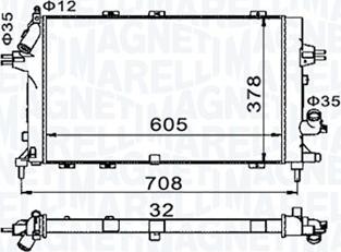 Magneti Marelli 350213153400 - Радіатор, охолодження двигуна autozip.com.ua