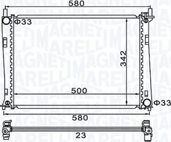 Magneti Marelli 350213152600 - Радіатор, охолодження двигуна autozip.com.ua
