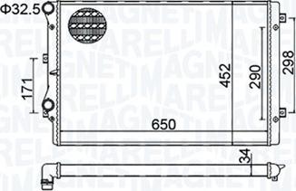 Magneti Marelli 350213157800 - Радіатор, охолодження двигуна autozip.com.ua