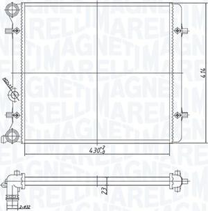 Magneti Marelli 350213166700 - Радіатор, охолодження двигуна autozip.com.ua