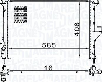 Magneti Marelli 350213160900 - Радіатор, охолодження двигуна autozip.com.ua