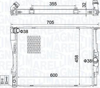 Magneti Marelli 350213160700 - Радіатор, охолодження двигуна autozip.com.ua