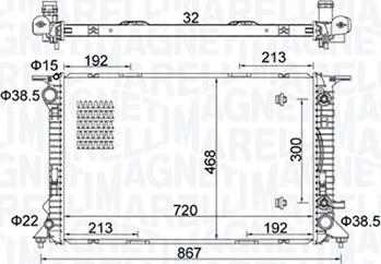 Magneti Marelli 350213161800 - Радіатор, охолодження двигуна autozip.com.ua