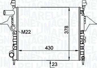 Magneti Marelli 350213161200 - Радіатор, охолодження двигуна autozip.com.ua