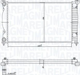 Magneti Marelli 350213168200 - Радіатор, охолодження двигуна autozip.com.ua