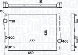 Magneti Marelli 350213163500 - Радіатор, охолодження двигуна autozip.com.ua