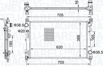 Magneti Marelli 350213163100 - Радіатор, охолодження двигуна autozip.com.ua