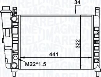 Magneti Marelli 350213162300 - Радіатор, охолодження двигуна autozip.com.ua