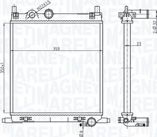 Magneti Marelli 350213167500 - Радіатор, охолодження двигуна autozip.com.ua