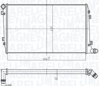 Magneti Marelli 350213167300 - Радіатор, охолодження двигуна autozip.com.ua
