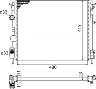 Magneti Marelli 350213103503 - Радіатор, охолодження двигуна autozip.com.ua