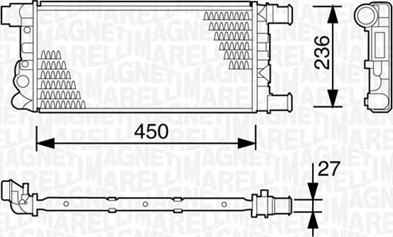 Magneti Marelli 350213103003 - Радіатор, охолодження двигуна autozip.com.ua