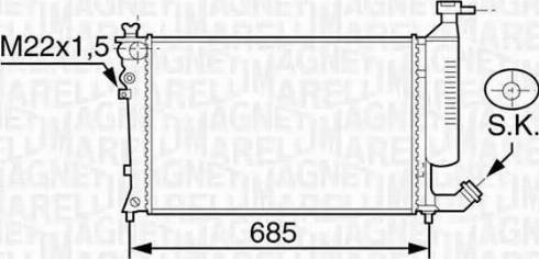 Magneti Marelli 350213119200 - Радіатор, охолодження двигуна autozip.com.ua