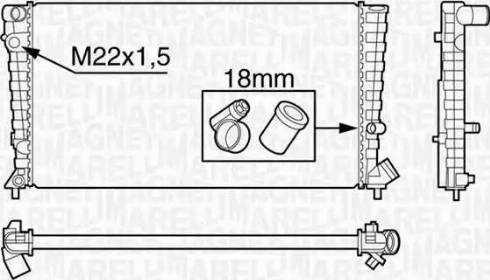 Magneti Marelli 350213118300 - Радіатор, охолодження двигуна autozip.com.ua