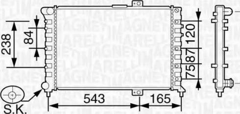 Magneti Marelli 350213117500 - Радіатор, охолодження двигуна autozip.com.ua