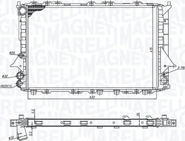 Magneti Marelli 350213189900 - Радіатор, охолодження двигуна autozip.com.ua