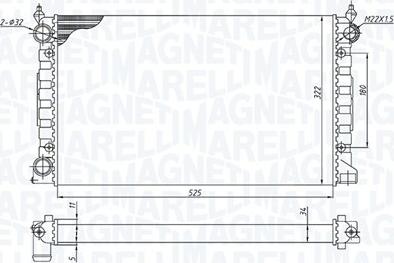 Magneti Marelli 350213189600 - Радіатор, охолодження двигуна autozip.com.ua