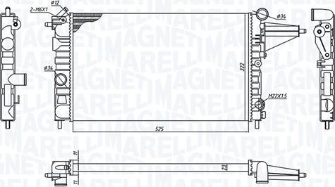 Magneti Marelli 350213189100 - Радіатор, охолодження двигуна autozip.com.ua