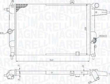 Magneti Marelli 350213189800 - Радіатор, охолодження двигуна autozip.com.ua
